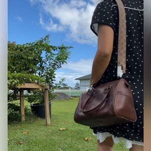 Coach STRAP IN BLOCKED SIGNATURE CANVAS & vantage handcrafted leather satchel